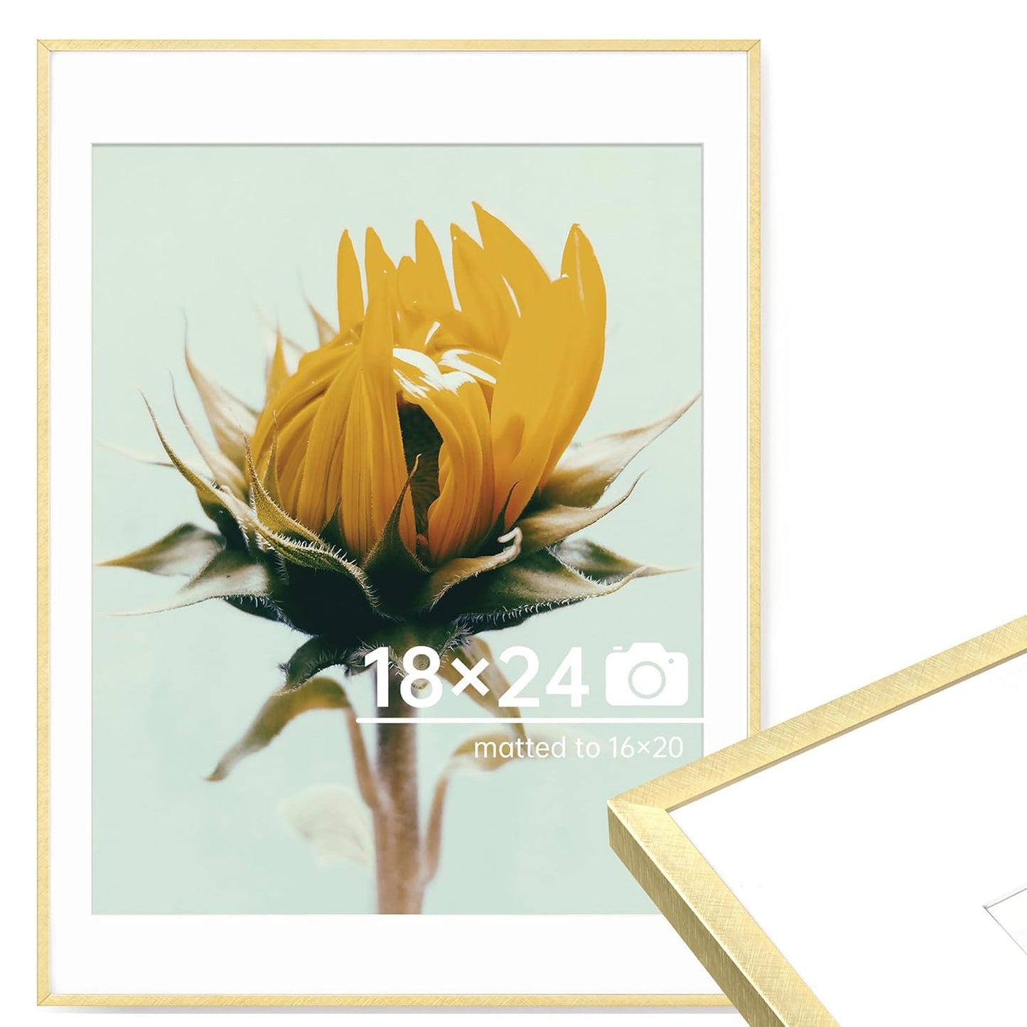 c 9 Sizes Thin Aluminum Metal Picture Frame with High Definition Plexiglass