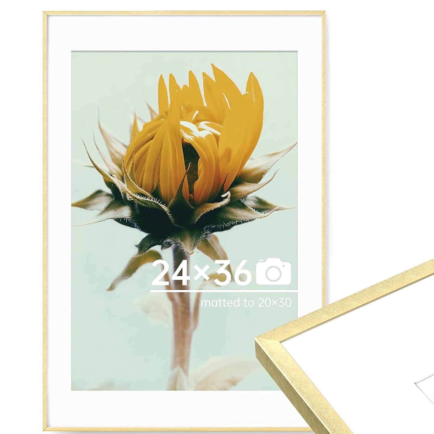 c 9 Sizes Thin Aluminum Metal Picture Frame with High Definition Plexiglass