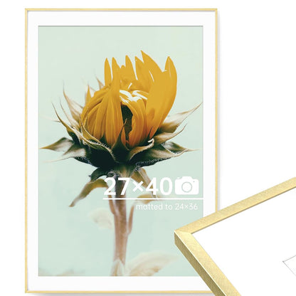 c 9 Sizes Thin Aluminum Metal Picture Frame with High Definition Plexiglass