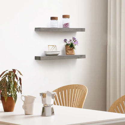 Shelfloft Zahriah 2 Piece Pine Floating Shelf