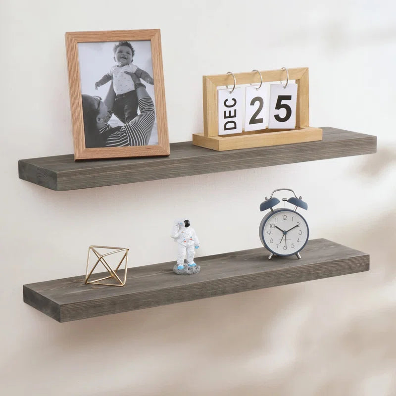 Shelfloft Zahriah 2 Piece Pine Floating Shelf