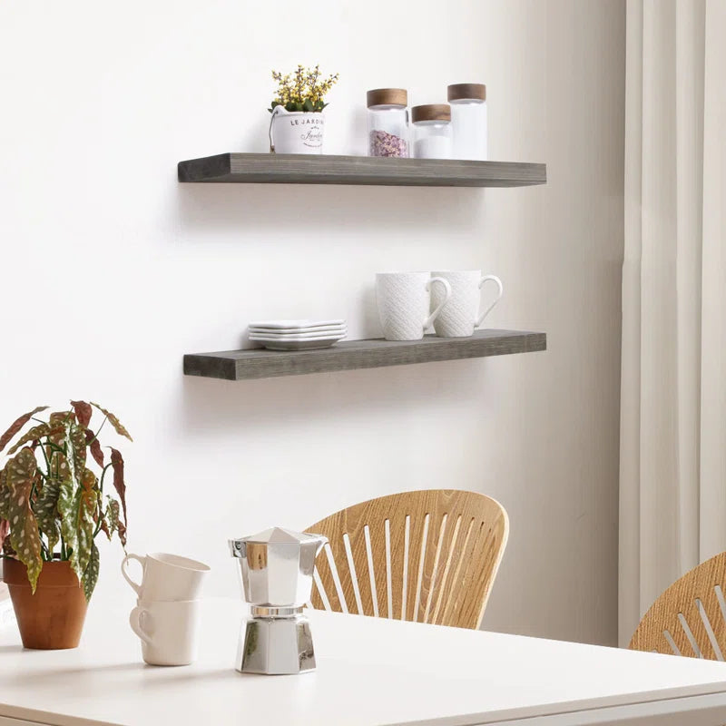 Shelfloft Zahriah 2 Piece Pine Floating Shelf