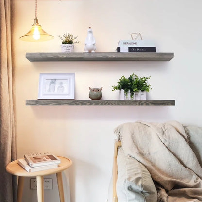 Shelfloft Zahriah 2 Piece Pine Floating Shelf