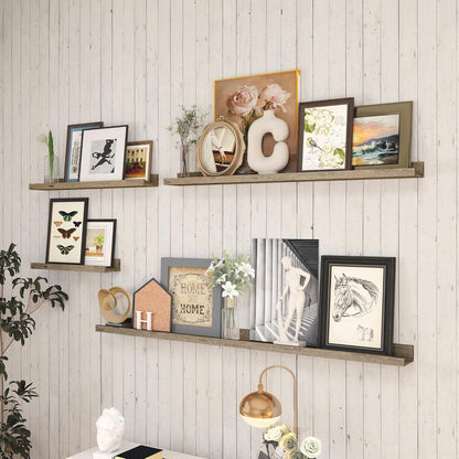 ShelfLoft 5.5 Inch Deep Picture Ledge Shelf Wall Display Floating Shelves with Lip