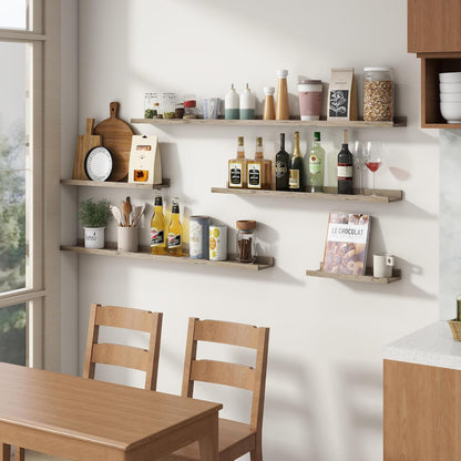 ShelfLoft 4.7"D x 2"H Grey Picture Ledge Floating Shelves