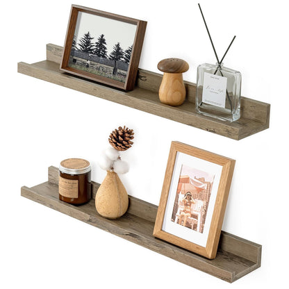 ShelfLoft 5.5 Inch Deep Picture Ledge Shelf Wall Display Floating Shelves with Lip