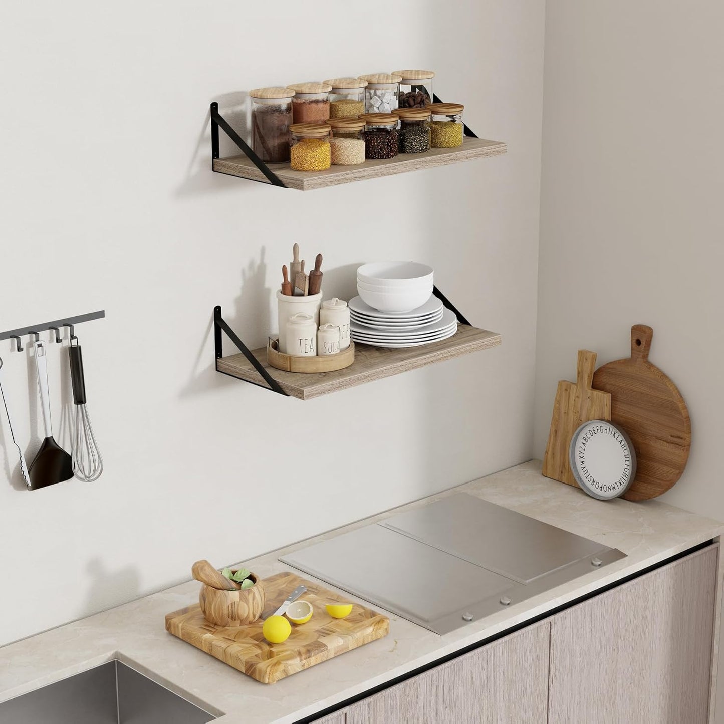 ShelfLoft 8 Inch Deep Wall Mounted Floating Shelves