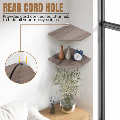 ShelfLoft Wall Mount Floating Corner Shelves