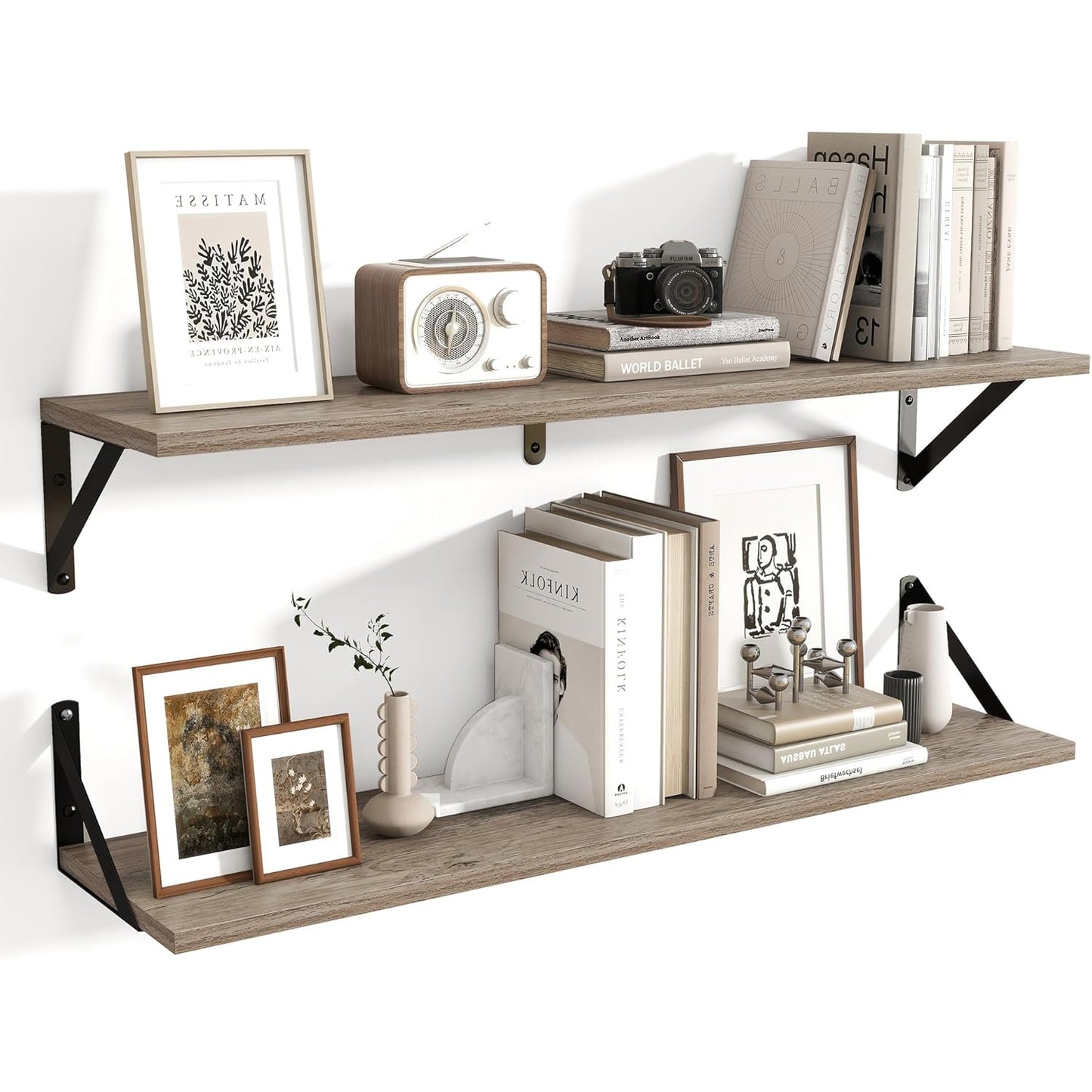 ShelfLoft 31.5" Wide x 8" Deep Wall Mounted Floating Shelves, 2 Pack