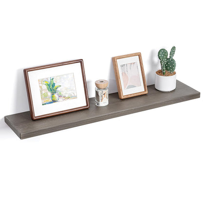 ShelfLoft 8"D x 1.2"H Grey Rustic American Ash Wood Floating Shelves