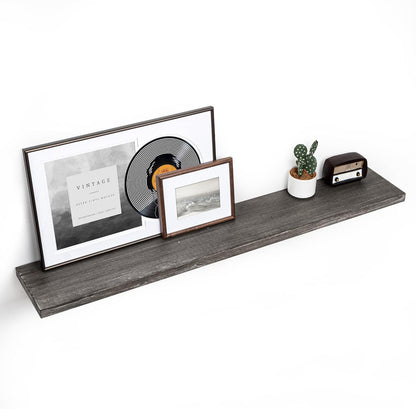 ShelfLoft 9.3 Inch Deep Reclaimed Old Elm Wood Floating Shelves for Wall Storage