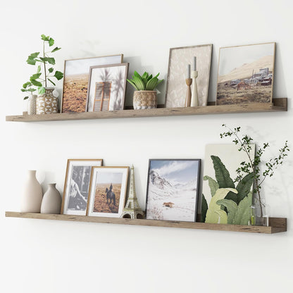 ShelfLoft 4.7"D x 2"H Grey Picture Ledge Floating Shelves