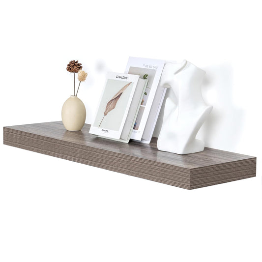 ShelfLoft 72"W x 11.6"D Grey Floating Shelves Long Wall Display Shelf, 1 Pack