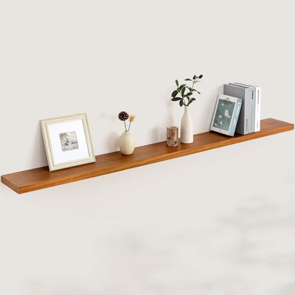 ShelfLoft 8"D x 1.4"H Honey Usa-sourced Pine Wood Farmhouse Floating Shelves