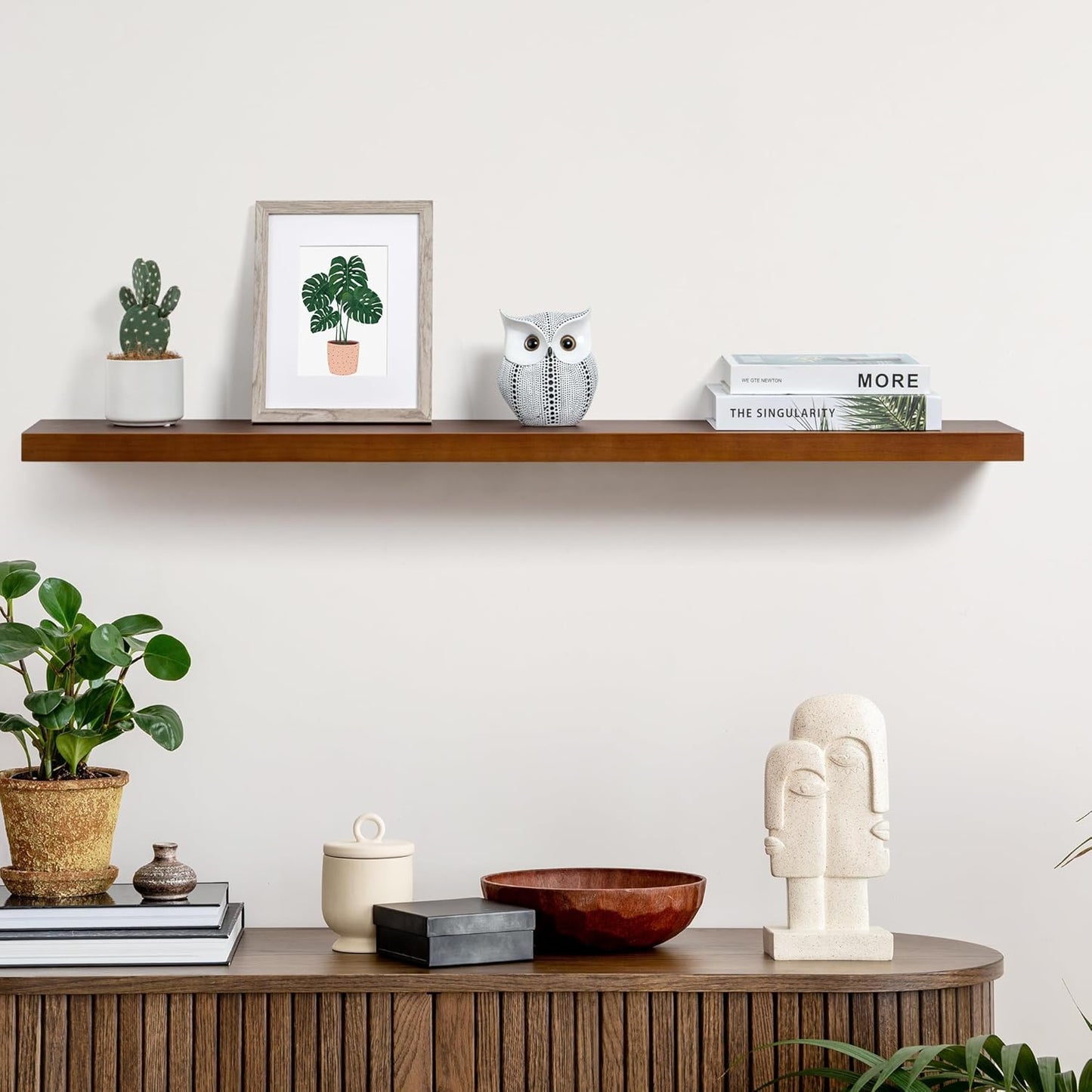 ShelfLoft 8 Inch Deep Usa-sourced Pine Wood Farmhouse Floating Shelves