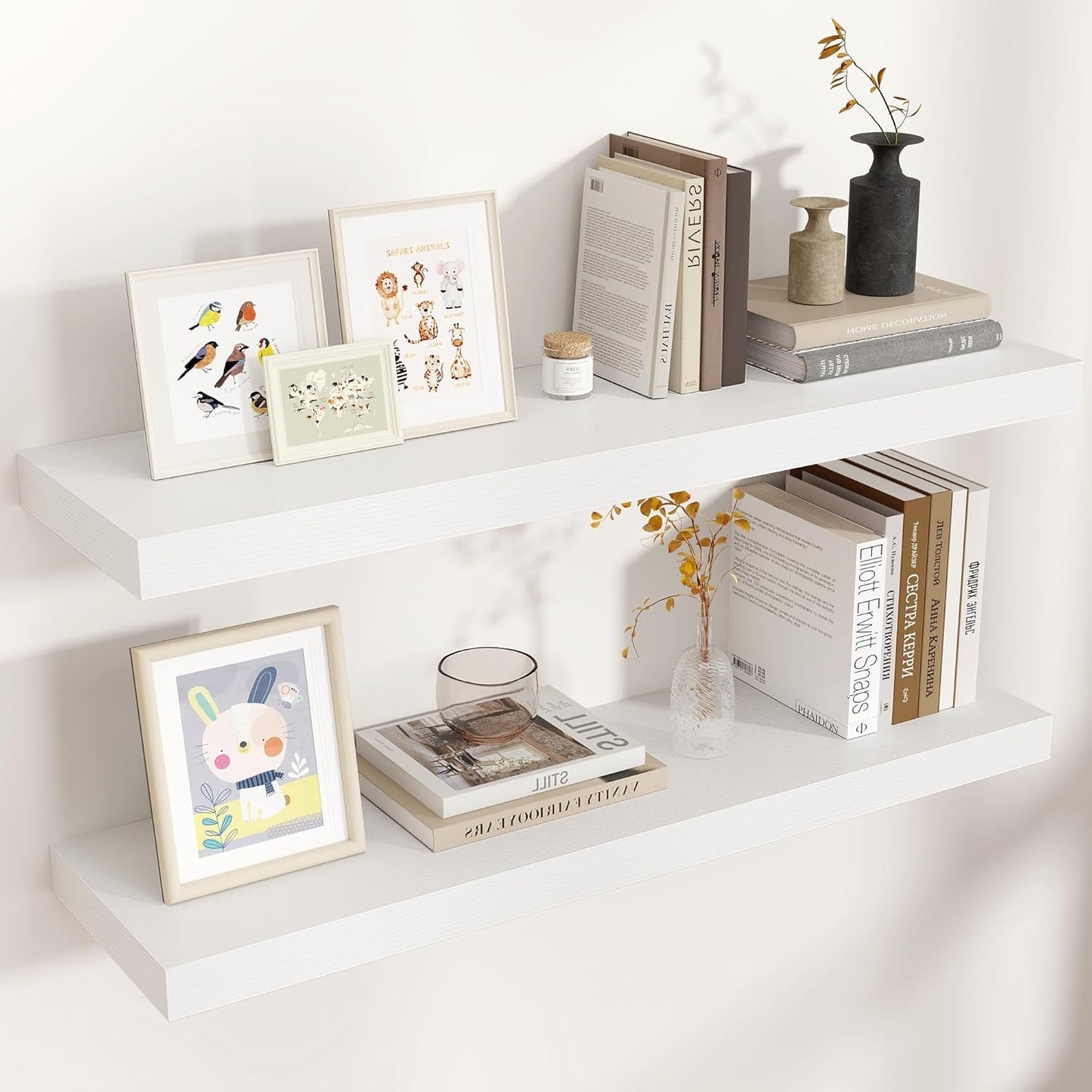 Shelfloft 9.3 Inch Deep Floating Shelves Large Wall Mounted Shelves with Invisible Brackets