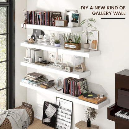 Shelfloft 9.3 Inch Deep Floating Shelves Large Wall Mounted Shelves with Invisible Brackets