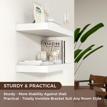 Shelfloft 9.3 Inch Deep Floating Shelves Large Wall Mounted Shelves with Invisible Brackets