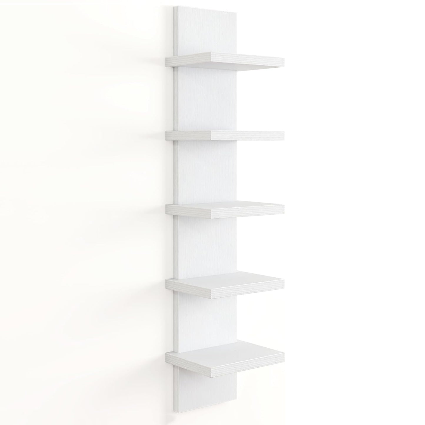 ShelfLoft 5 Tier 5.5" Deep Floating Storage Wall Shelf Unit