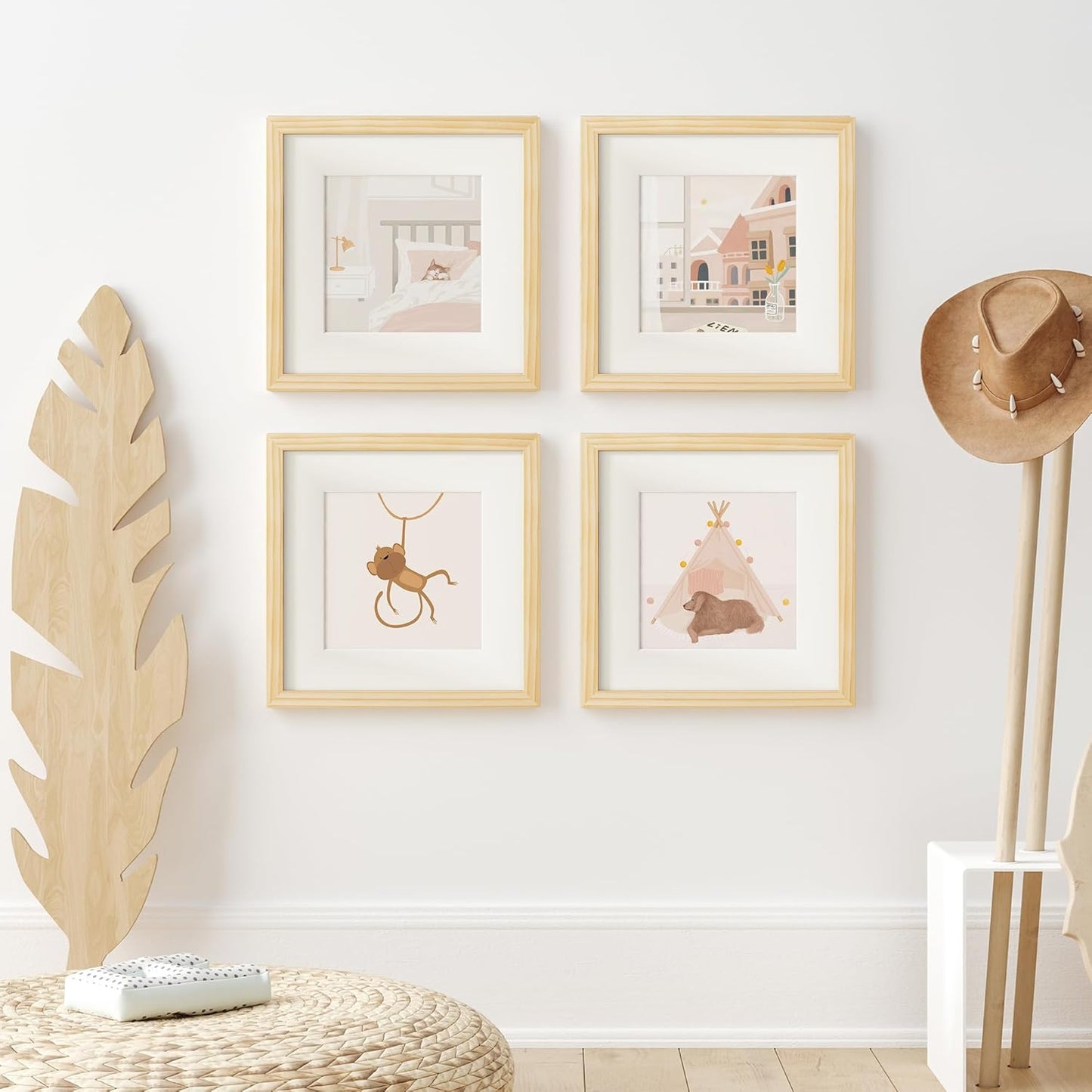 ShelfLoft Nature Solid Wood Photo Frames with Plexiglass