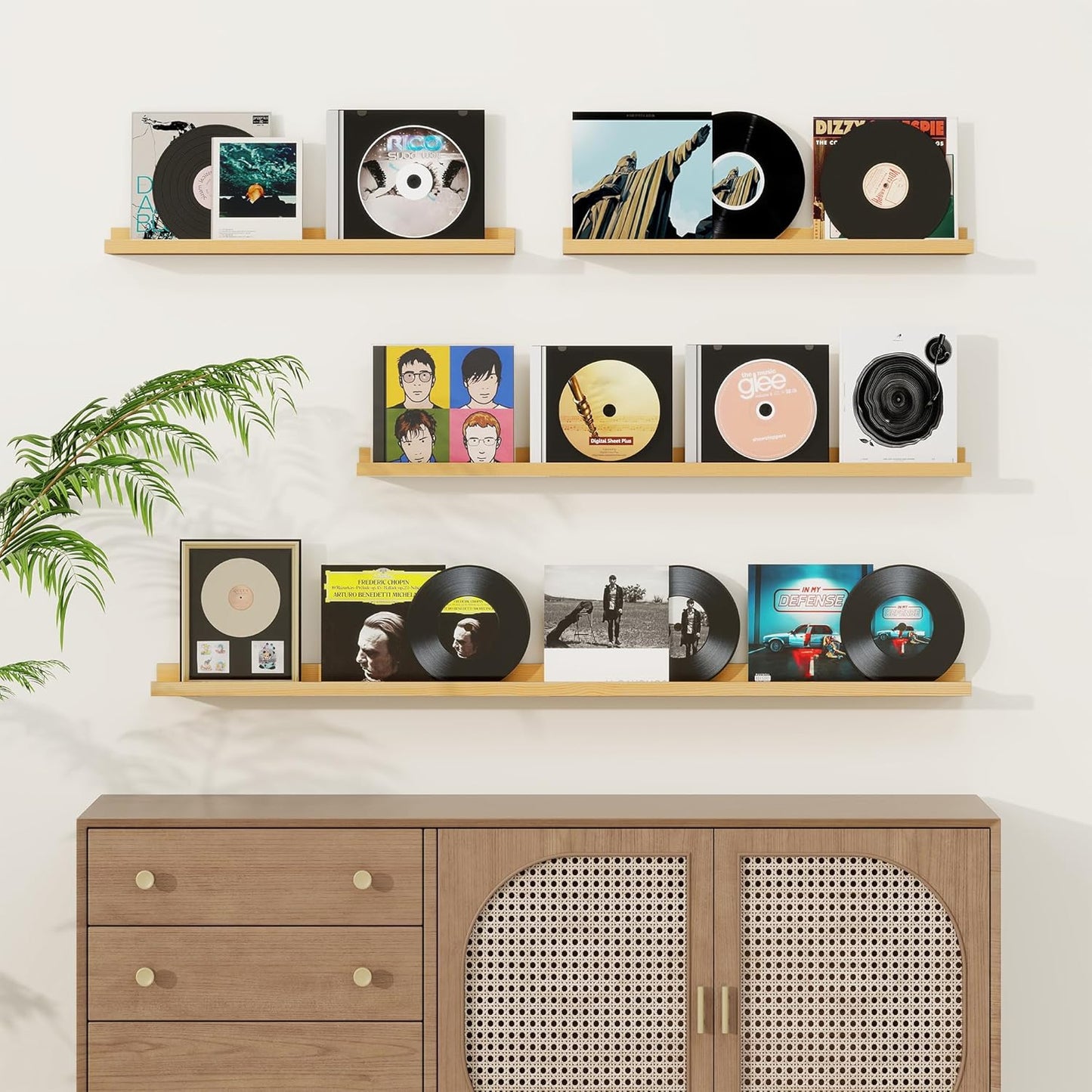 Shelfloft 3.5 Inch Deep Picture Ledge Shelf Solid Wood Wall Shelves