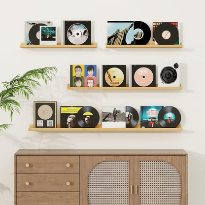 Shelfloft 3.5 Inch Deep Picture Ledge Shelf Solid Wood Wall Shelves