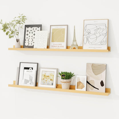 Shelfloft 3.5 Inch Deep Picture Ledge Shelf Solid Wood Wall Shelves