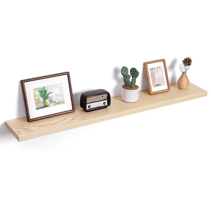 ShelfLoft 8"D x 1.2"H Natural Rustic American Ash Wood Floating Shelves