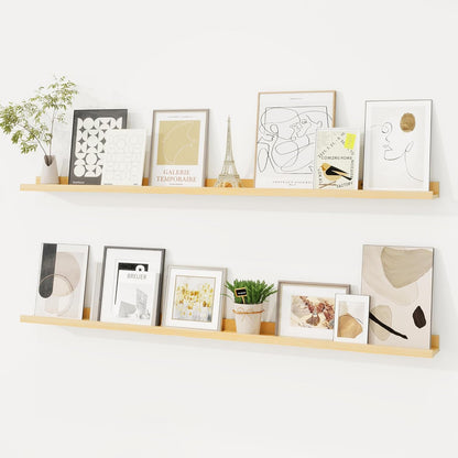 Shelfloft 3.5 Inch Deep Picture Ledge Shelf Solid Wood Wall Shelves