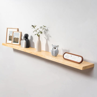 ShelfLoft 7.8 Inch Deep USA-Sourced Ash Wood Wall Shelf Live Edge Floating Shelves