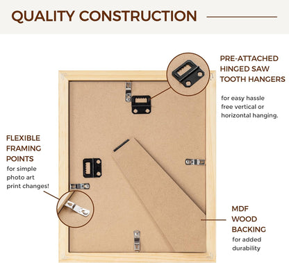 ShelfLoft Nature Solid Wood Photo Frames with Plexiglass