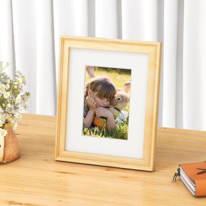 ShelfLoft Solid Pine Wood Picture Frame with Tempered Glass