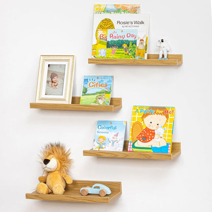 ShelfLoft 6.25 Inch Deep Picture Ledge Floating Shelves for Wall Storage,Set of 4