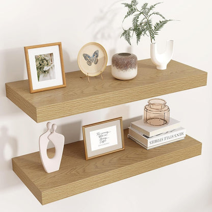 Shelfloft 9.3 Inch Deep Floating Shelves Large Wall Mounted Shelves with Invisible Brackets