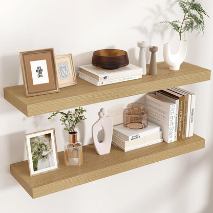 Shelfloft 9.3 Inch Deep Floating Shelves Large Wall Mounted Shelves with Invisible Brackets