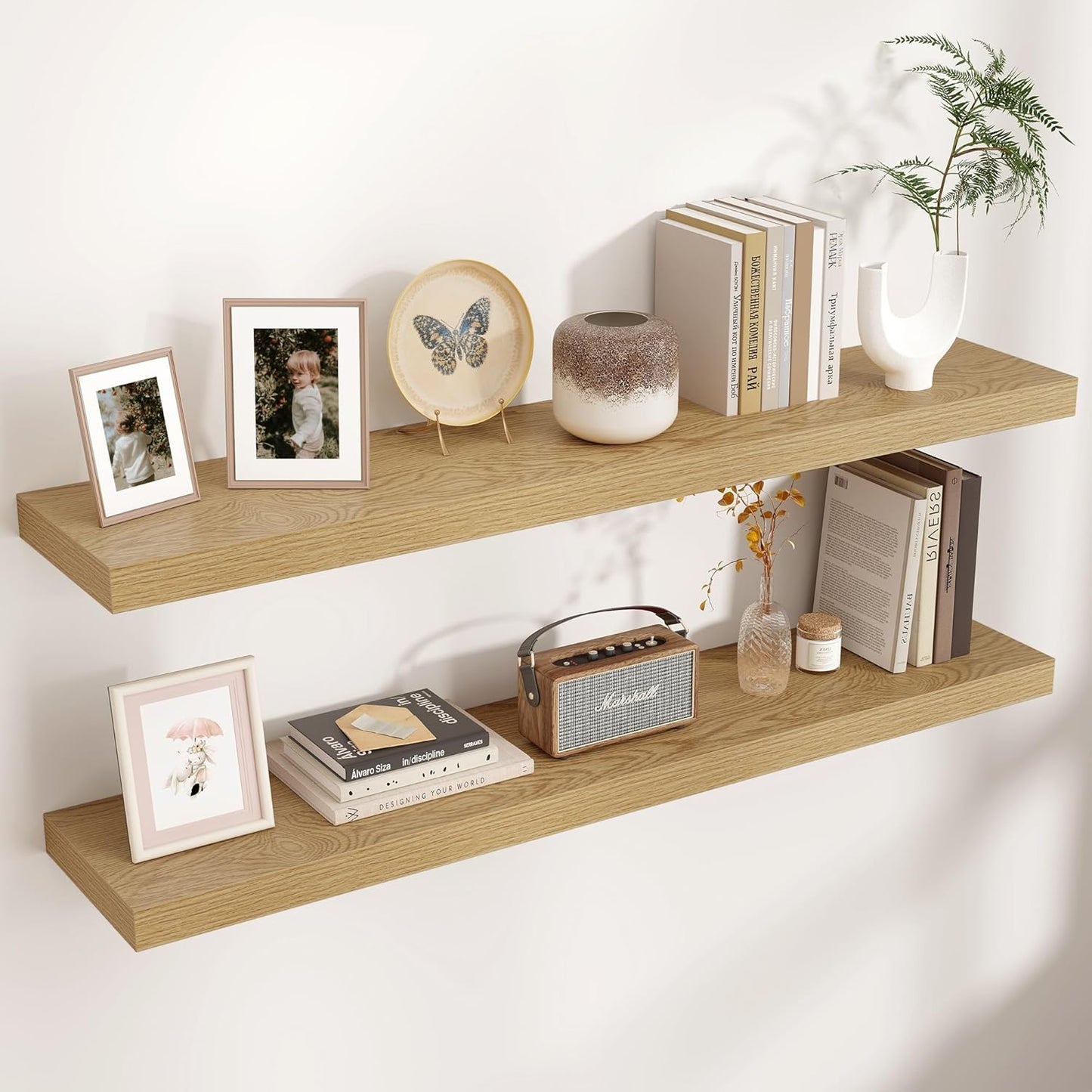 Shelfloft 9.3 Inch Deep Floating Shelves Large Wall Mounted Shelves with Invisible Brackets