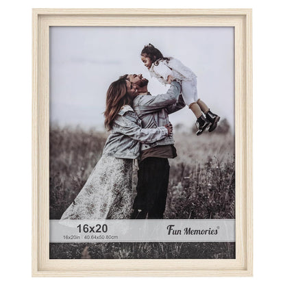 ShelfLoft Rustic Picture Frame Wood Poster Frame with HD Plexiglass Set