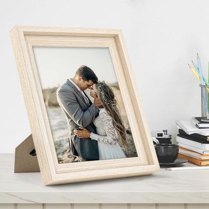 ShelfLoft Rustic Picture Frame Wood Poster Frame with HD Plexiglass Set