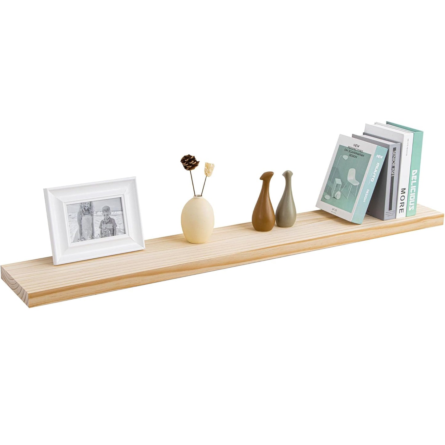 ShelfLoft 8 Inch Deep Usa-sourced Pine Wood Farmhouse Floating Shelves