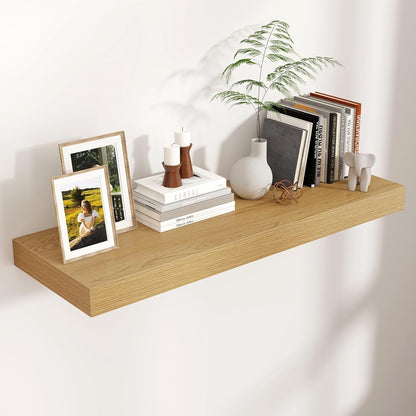 Shelfloft 12 Inch Deep Long Wood Floating Wall Shelves