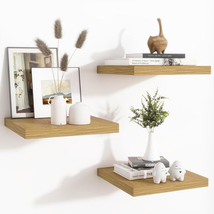 Shelfloft 3-Piece 7.5 Inch Square Floating Cornor Shelves for Small Space Storage