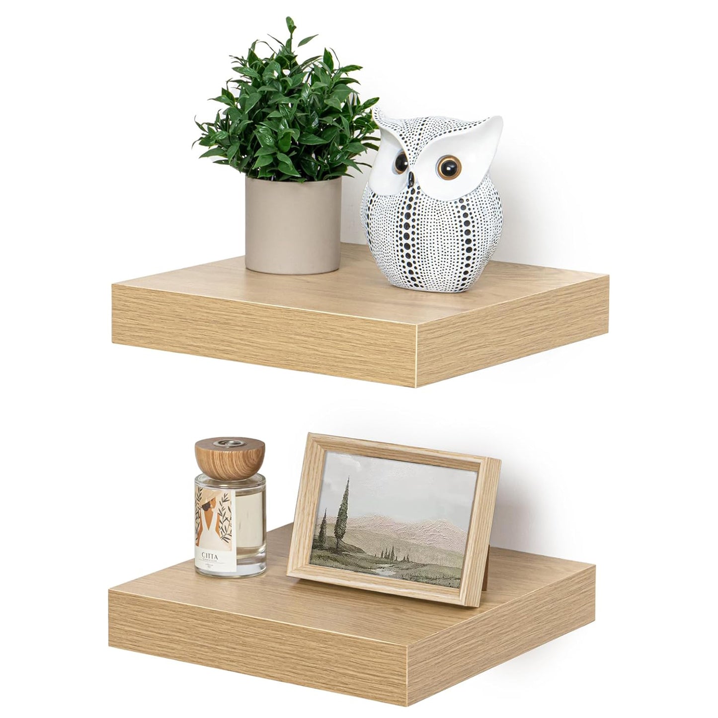 ShelfLoft 12 Inch Deep Rustic Wood Floating Shelves for Wall Decor & Storage