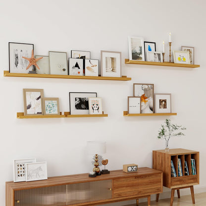 ShelfLoft 5.5 Inch Deep Picture Ledge Shelf Wall Display Floating Shelves with Lip