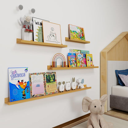 ShelfLoft 5.5 Inch Deep Picture Ledge Shelf Wall Display Floating Shelves with Lip