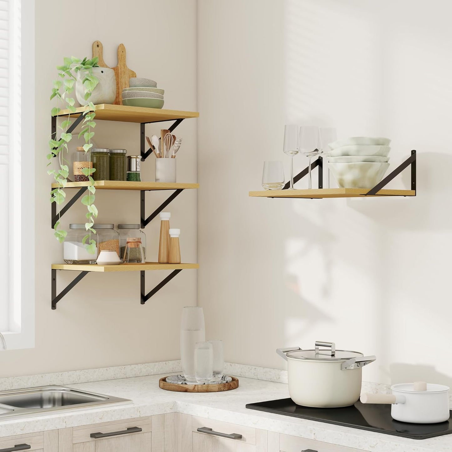 ShelfLoft 8 Inch Deep Floating Shelves for Wall