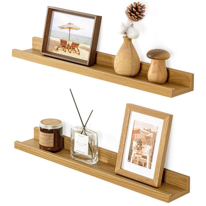 ShelfLoft 5.5 Inch Deep Picture Ledge Shelf Wall Display Floating Shelves with Lip