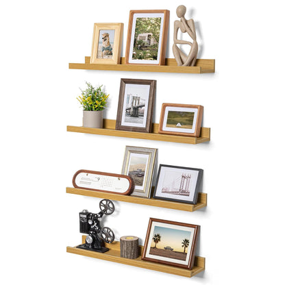 ShelfLoft 4.7 Inch Deep Picture Ledge Shelf Floating Shelves,Set of 4