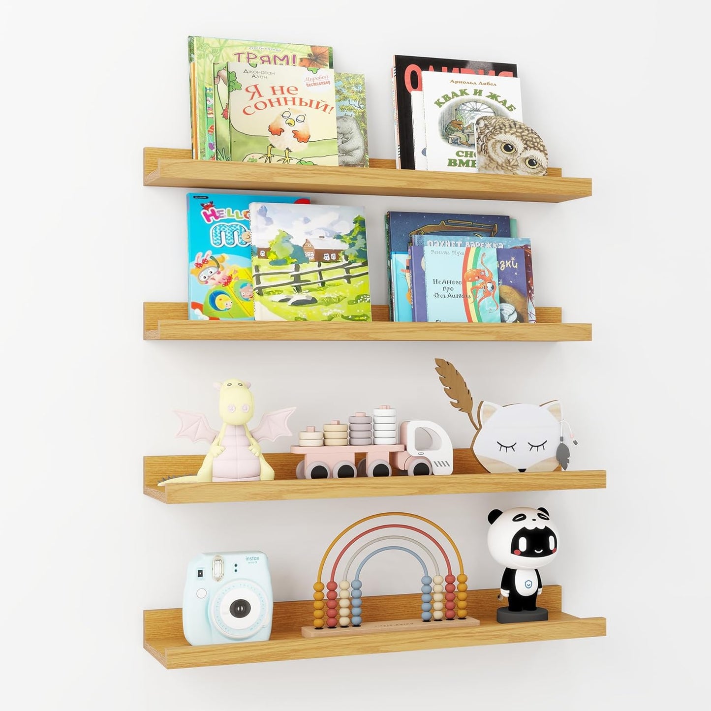 ShelfLoft 5.5 Inch Deep Picture Ledge Shelf Wall Display Floating Shelves with Lip