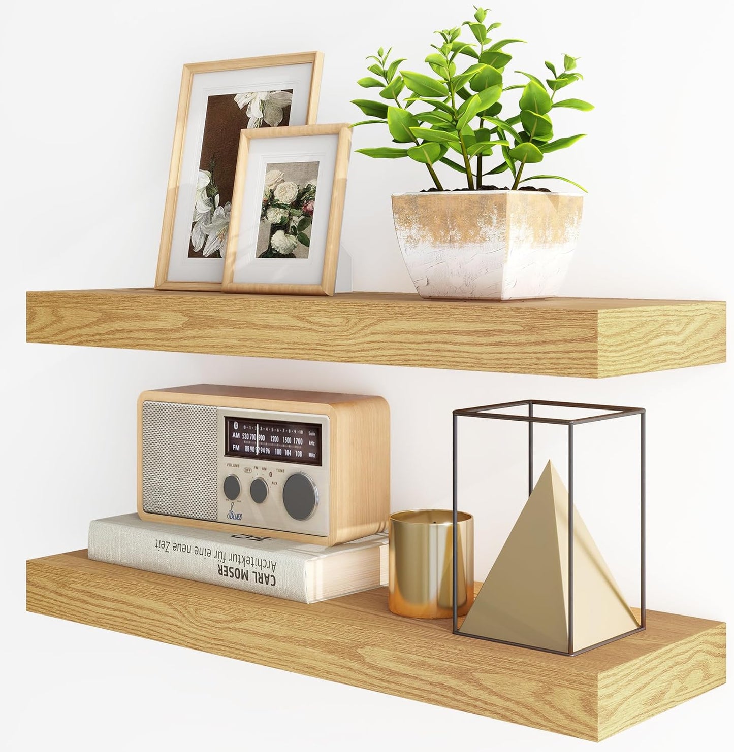 ShelfLoft 7 Inch Deep Fireplace Mantel Wall Mounted Farmhouse Floating Display Shelf