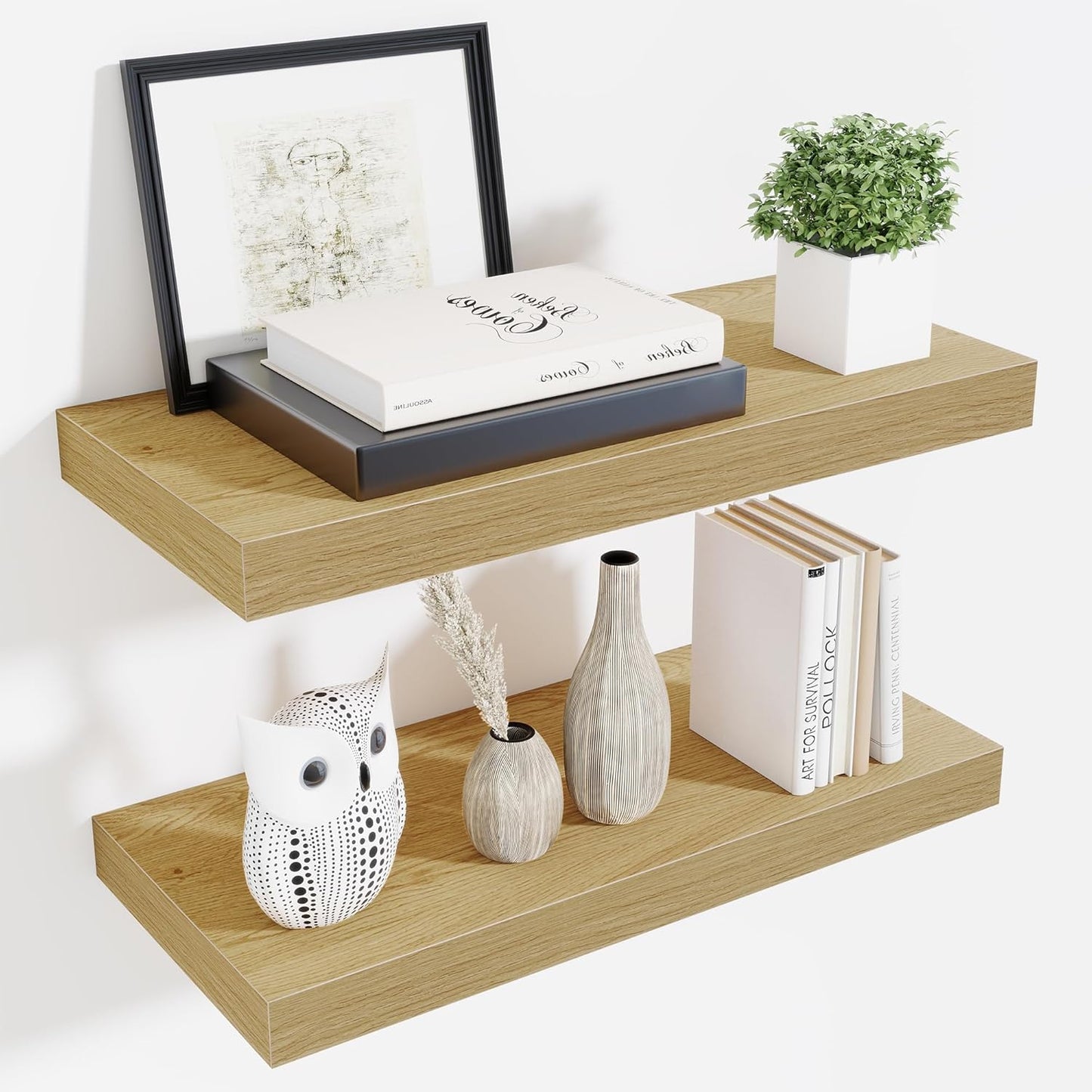 ShelfLoft 9 Inch Deep Floating Shelves for Wall Storage